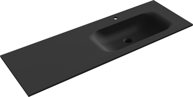 Mexen Vela countertop washbasin right 141 x 46.5 cm, black matte - 25231471P