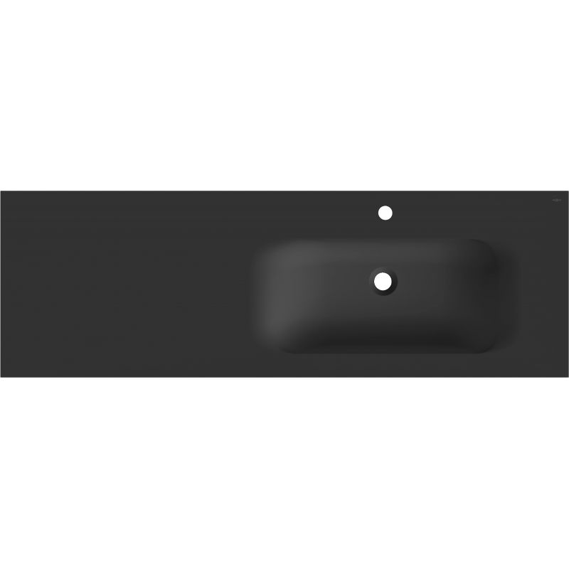 Mexen Vela countertop washbasin right 141 x 46.5 cm, matte black - 25231471P
