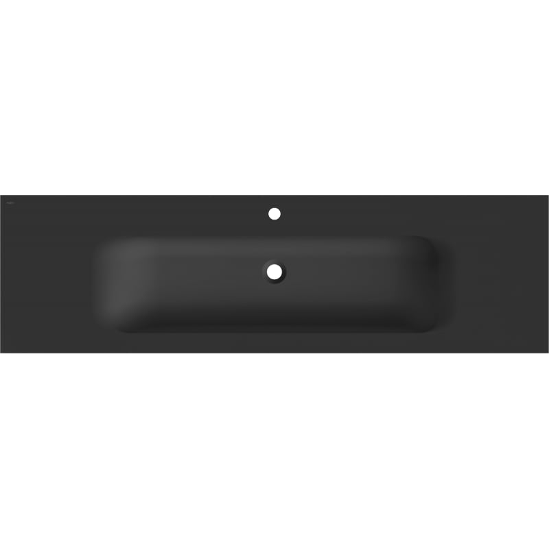 Mexen Vela countertop inset washbasin 161 x 46.5 cm, matte black - 25231671