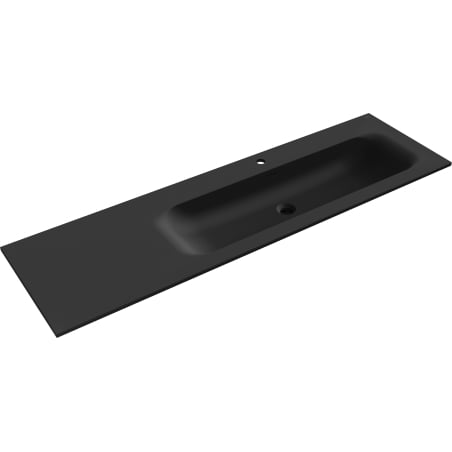 Mexen Vela counter-mounted basin right 161 x 46.5 cm, matte black - 25231671P