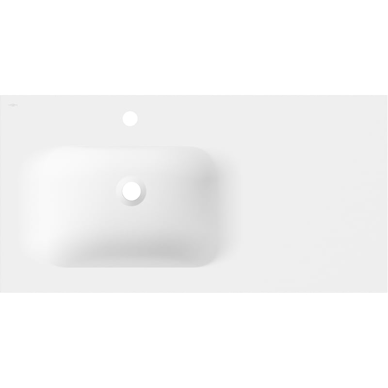 Mexen Vela countertop washbasin left 91 x 46.5 cm, matte white - 25239001L