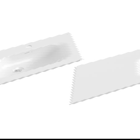 Mexen Vela countertop recessed washbasin right 91 x 46.5 cm, white gloss - 25239000P