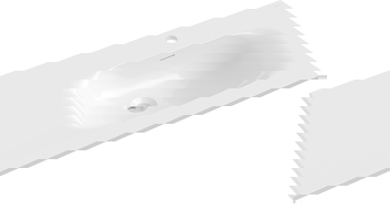 Mexen Vela countertop recessed washbasin right 91 x 46.5 cm, white gloss - 25239000P