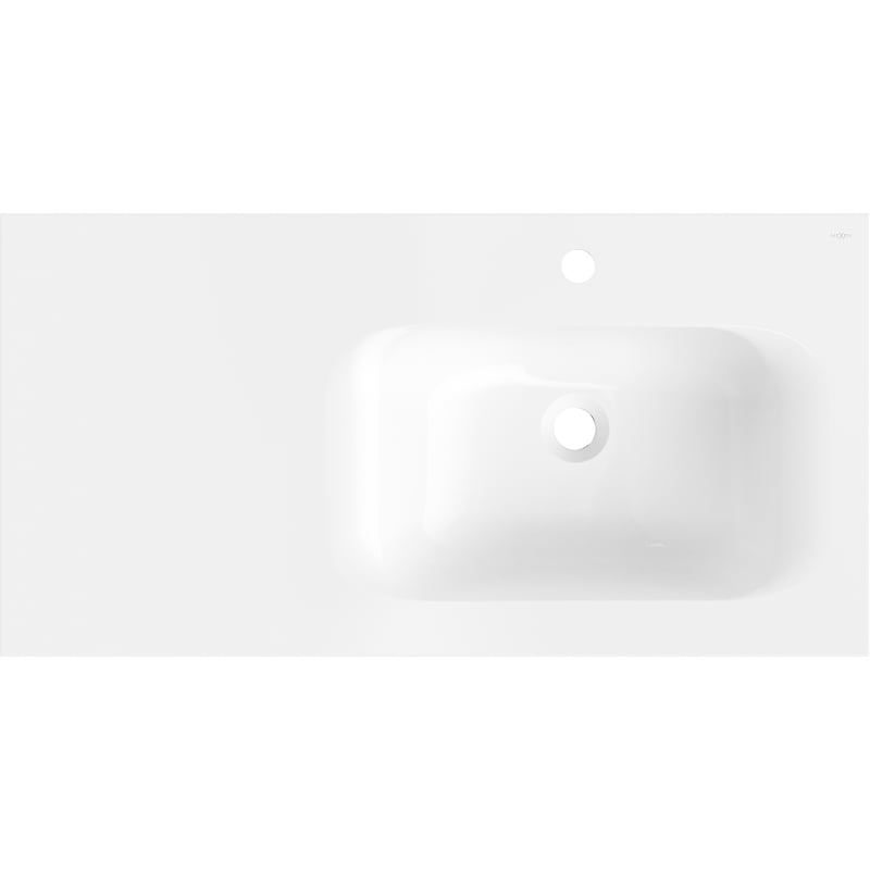 Mexen Vela countertop recessed washbasin right 91 x 46.5 cm, white gloss - 25239000P