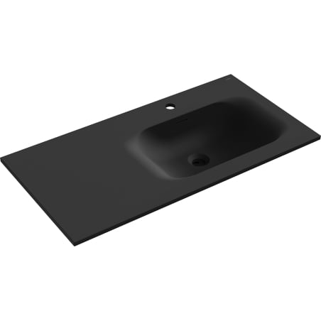 Mexen Vela countertop basin right 91 x 46.5 cm, black matte - 25239071P