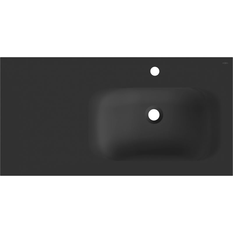Mexen Vela countertop basin right 91 x 46.5 cm, black matte - 25239071P
