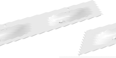 Mexen Vela countertop double washbasin 141 x 46.5 cm, white gloss - 25231400D