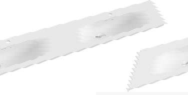 Mexen Vela countertop double sink 141 x 46.5 cm, white matte - 25231401D