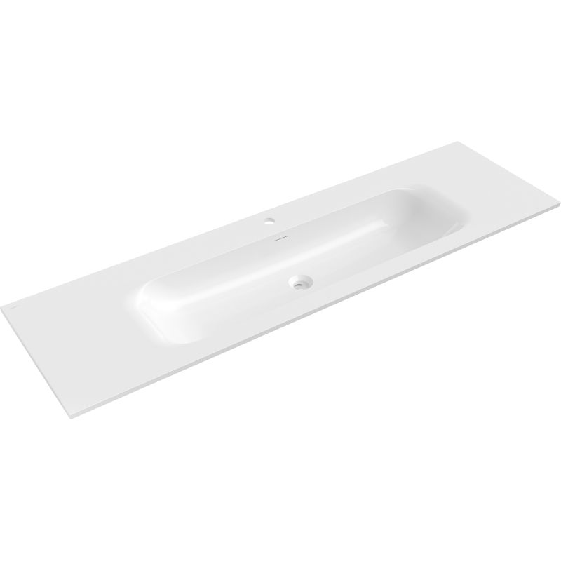 Mexen Vela countertop integrated washbasin 161 x 46.5 cm, glossy white - 25231600