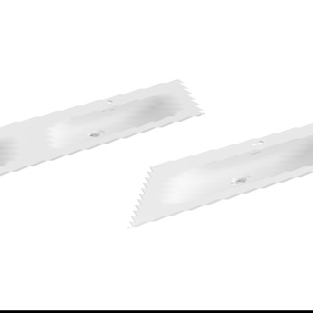 Mexen Vela double countertop washbasin 161 x 46.5 cm, white matte - 25231601D