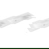 Mexen Vela built-in double countertop sink 161 x 46.5 cm, white matte - 25231601D