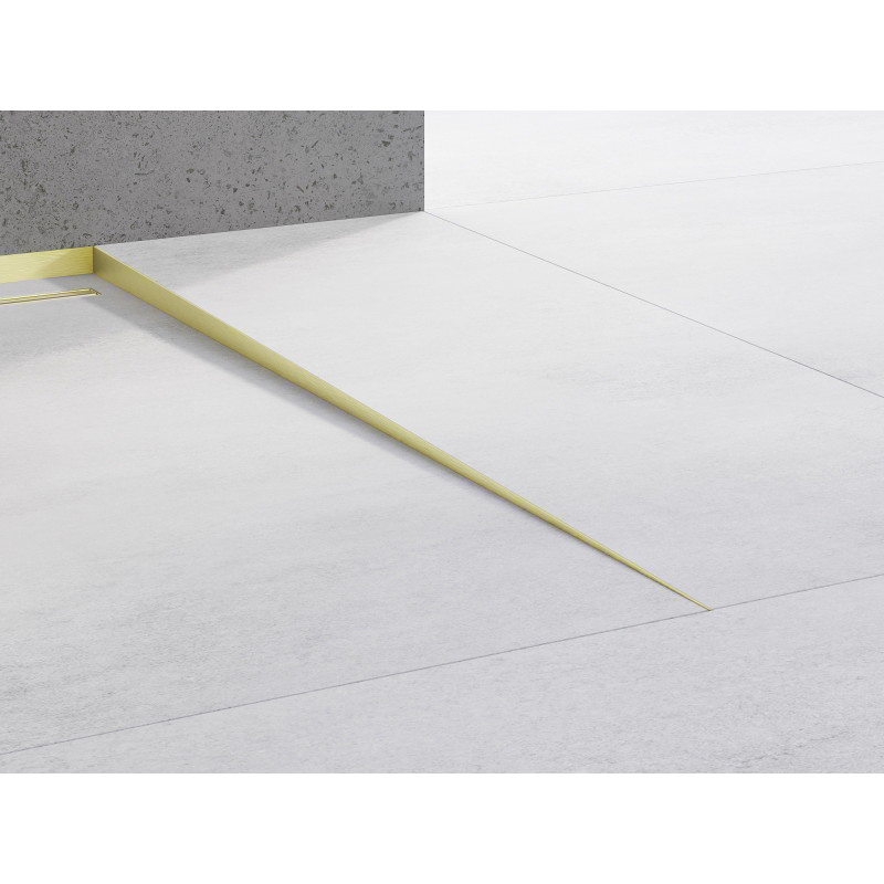 Mexen Line-B right floor sloping strip 120 cm, brushed gold - 185501120R
