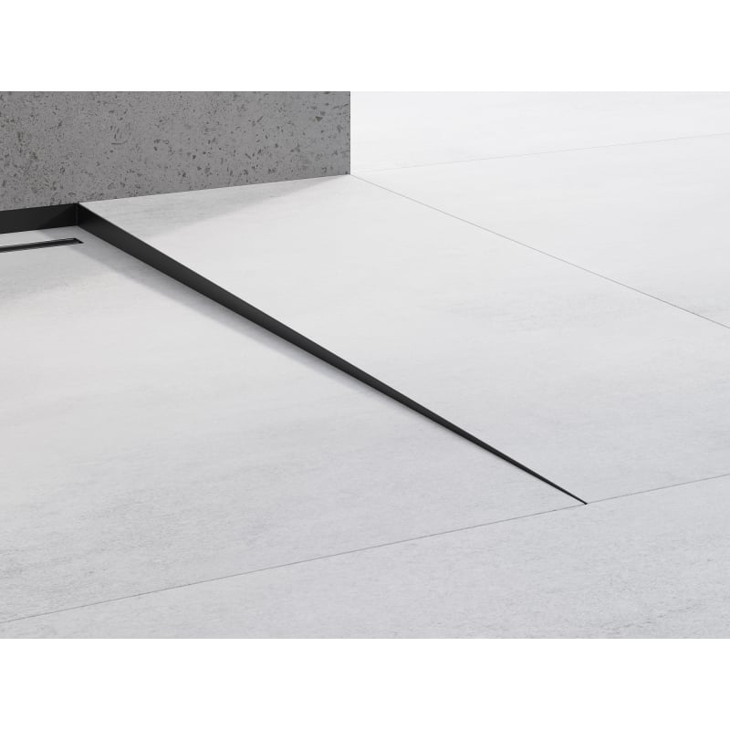 Mexen Line-B Floor Drop Moulding 120 cm Right, Black - 187001120R