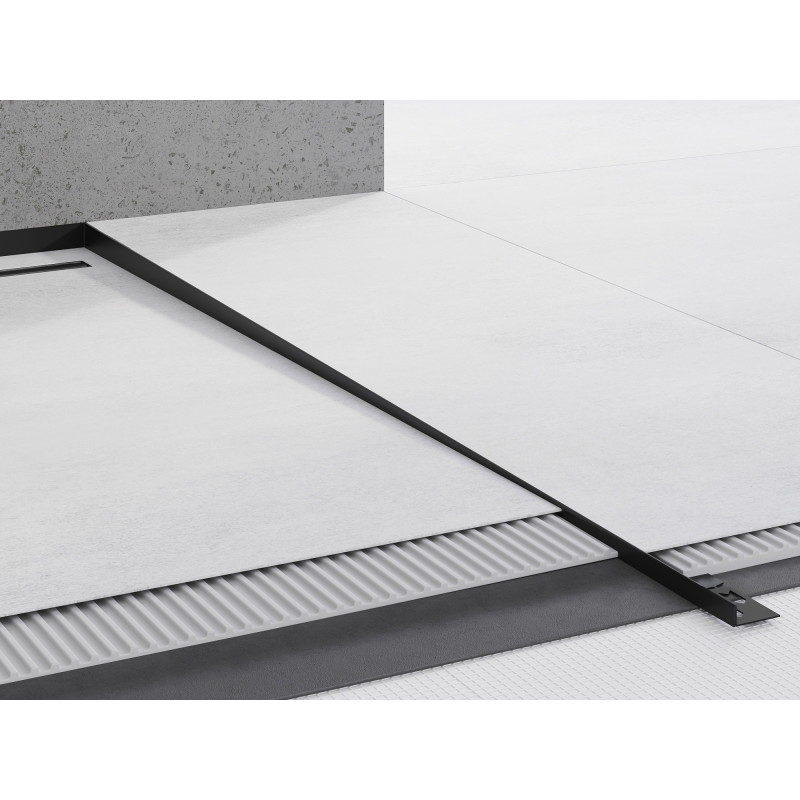 Mexen Line-B 120 cm Right Floor Slope Strip, Black - 187001120R