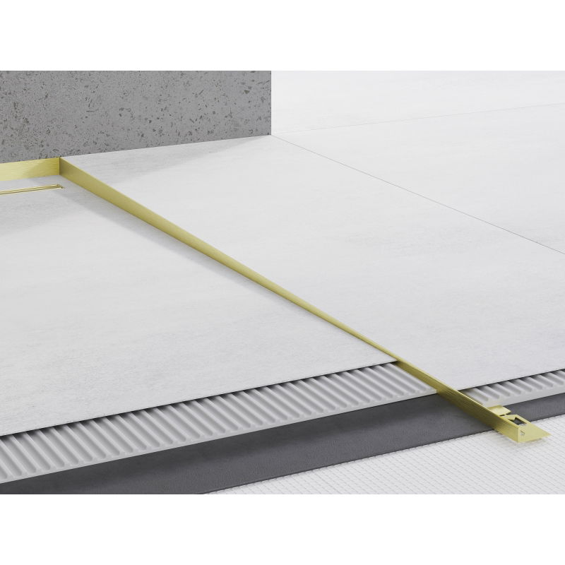 Mexen Line-B 180 cm Right Floor Slope Trim, Brushed Gold - 185501180R