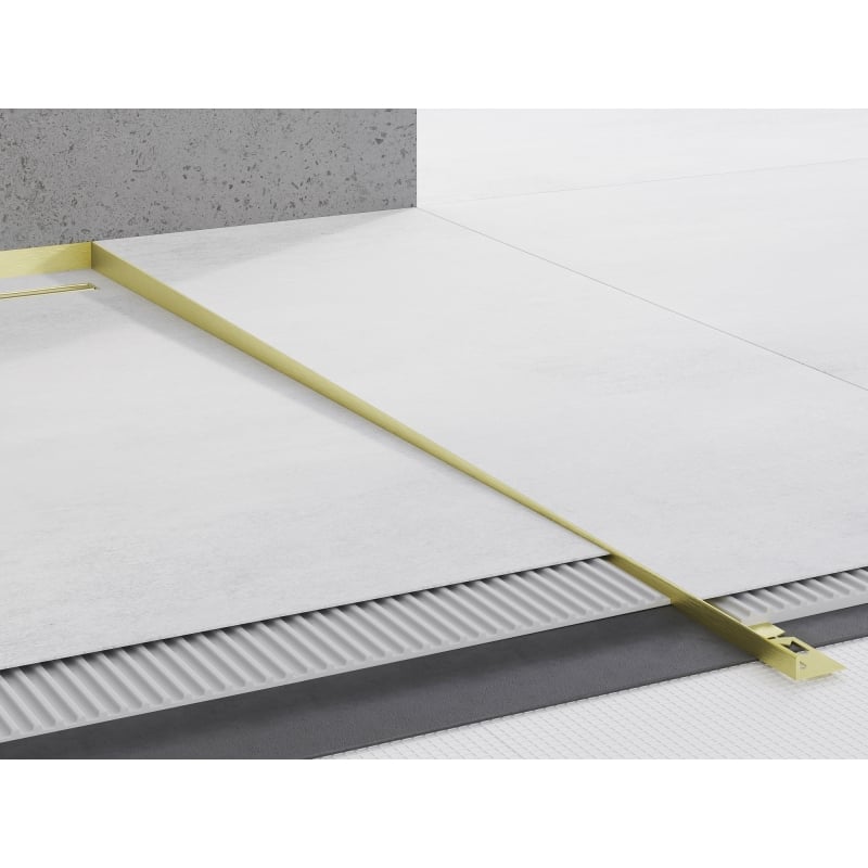 Mexen Line-B 180 cm right floor sloping strip, brushed gold - 185501180R