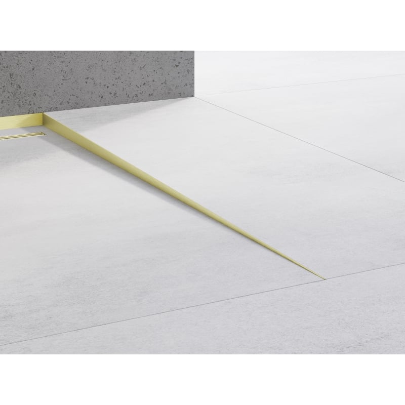Mexen Line-B 180 cm Right Floor Slope Trim, Brushed Gold - 185501180R
