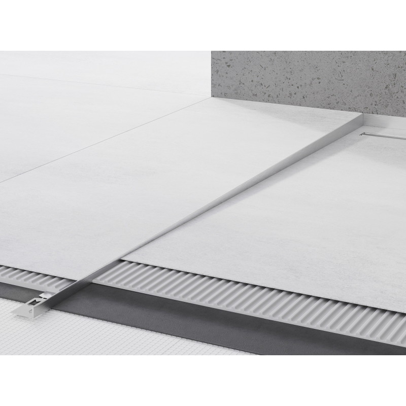 Mexen Line-B 120 cm left floor slope strip, inox - 181001120L