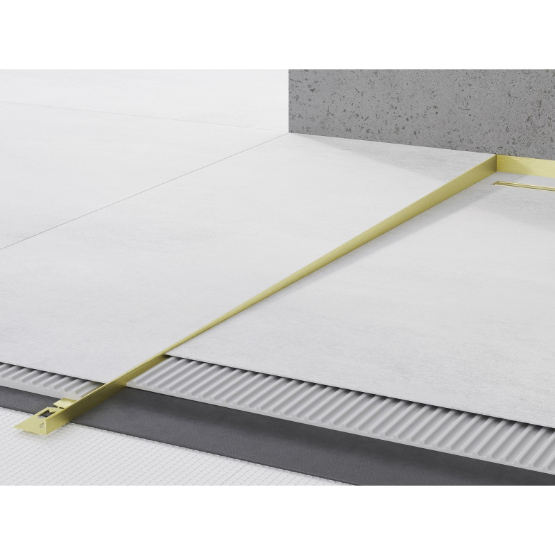 Mexen Line-B 120 cm Floor Inclined Trim Left, Brushed Gold - 185501120L