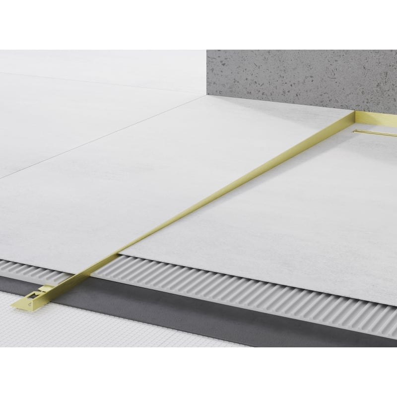 Mexen Line-B 120 cm Left Floor Slope Trim, Brushed Gold - 185501120L