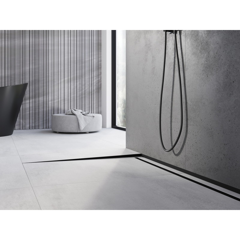 Mexen Line-B floor gradient strip 120 cm left, black - 187001120L