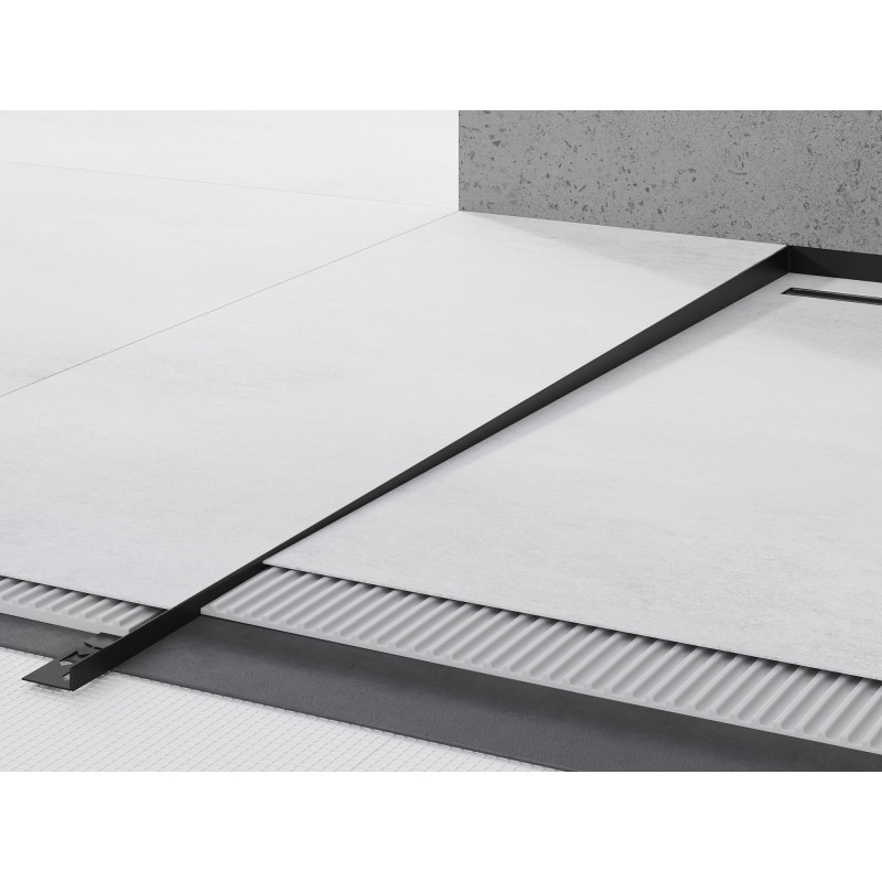 Mexen Line-B floor gradient strip 120 cm left, black - 187001120L
