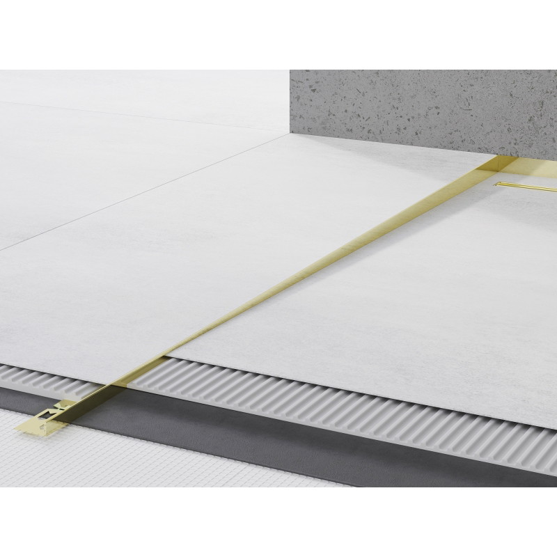 Mexen Line-B floor sloping strip 180 cm left, gold - 185001180L