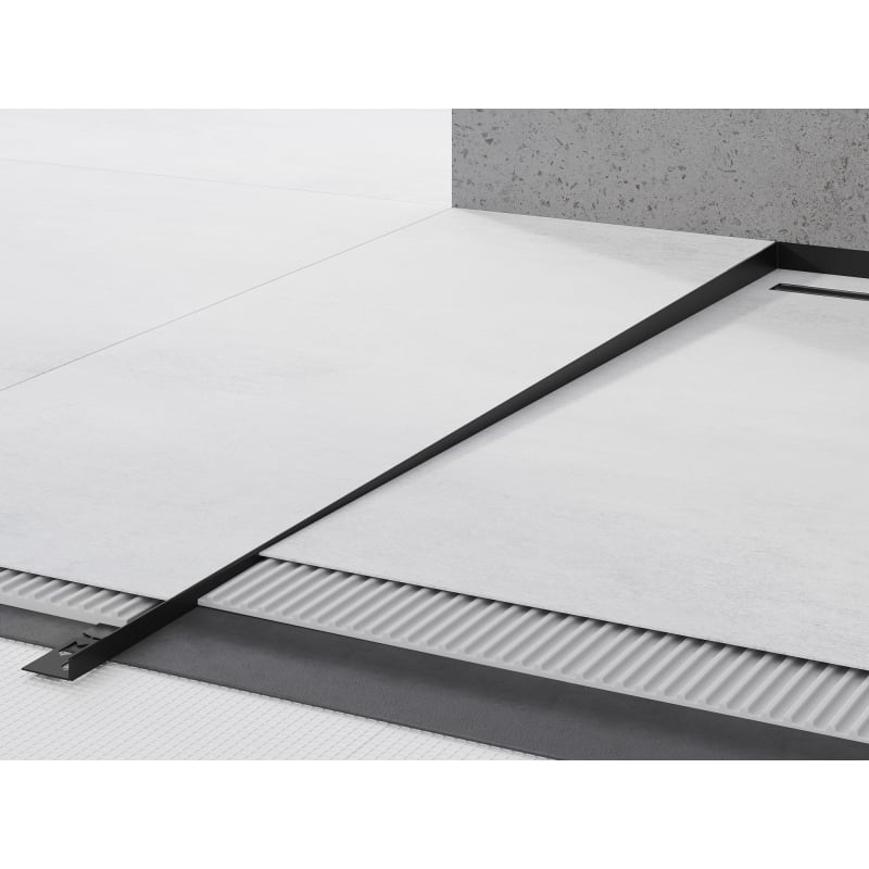 Mexen Line-B floor slope strip 180 cm left, black - 187001180L