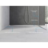 Mexen Line-B 120 cm wall-mounted pitch strip left, inox - 181002120L