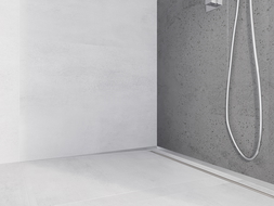 Mexen Line-B Wall Mounted Slope Strip 120 cm Left, Stainless Steel - 181002120L