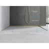 Mexen Line-B 120 cm wall-mounted sloping strip left, gold - 185002120L