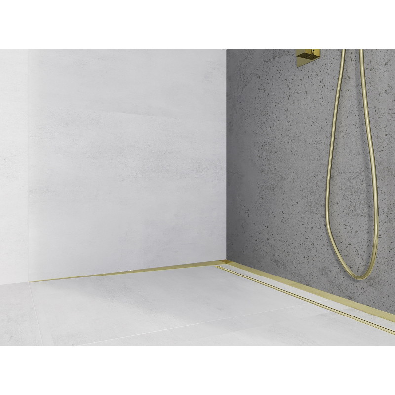 Mexen Line-B 120 cm wall-mounted sloping strip left, gold - 185002120L
