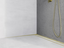 Mexen Line-B 120 cm wall-mounted sloping strip left, gold - 185002120L