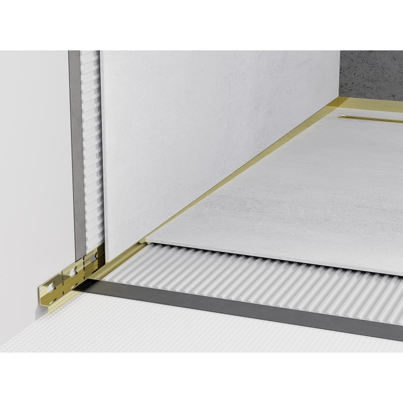 Mexen Line-B 120 cm wall-mounted sloping strip left, gold - 185002120L
