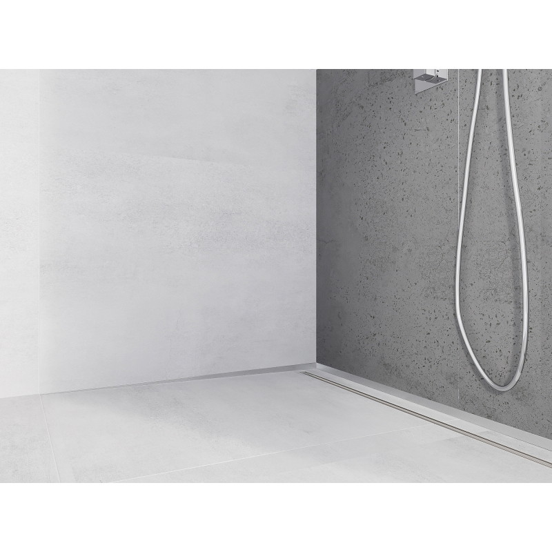 Mexen Line-B wall-mounted slope strip 180 cm left, inox - 181002180L