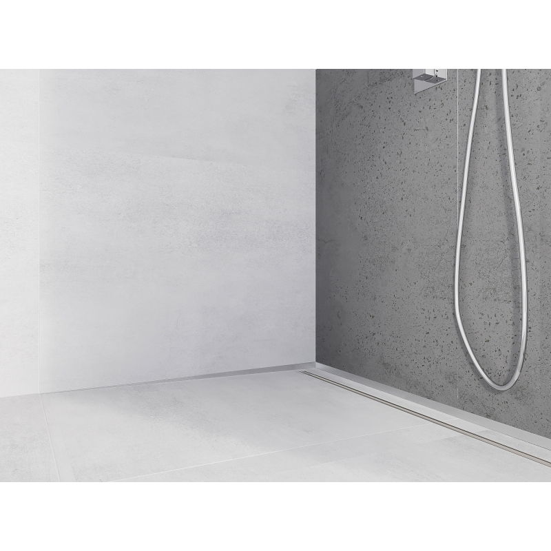 Mexen Line-B wall-mounted slope strip 180 cm left, stainless steel - 181002180L