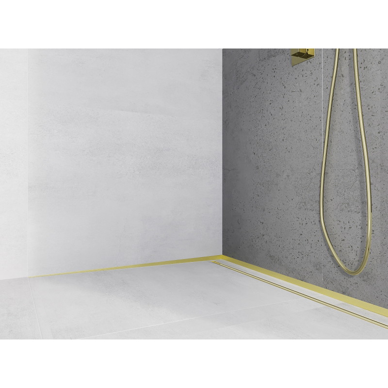 Mexen Line-B 180 cm left wall slope trim, gold - 185002180L