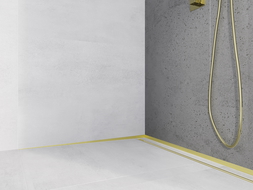 Mexen Line-B wall-mounted sloping strip 180 cm left, gold - 185002180L