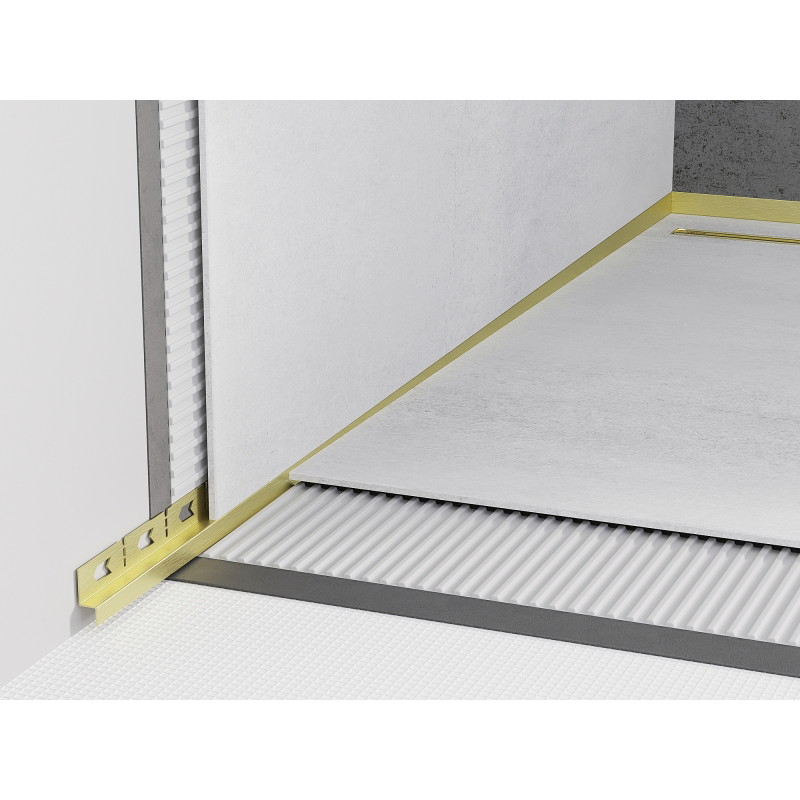 Mexen Line-B 180 cm left wall slope trim, gold - 185002180L