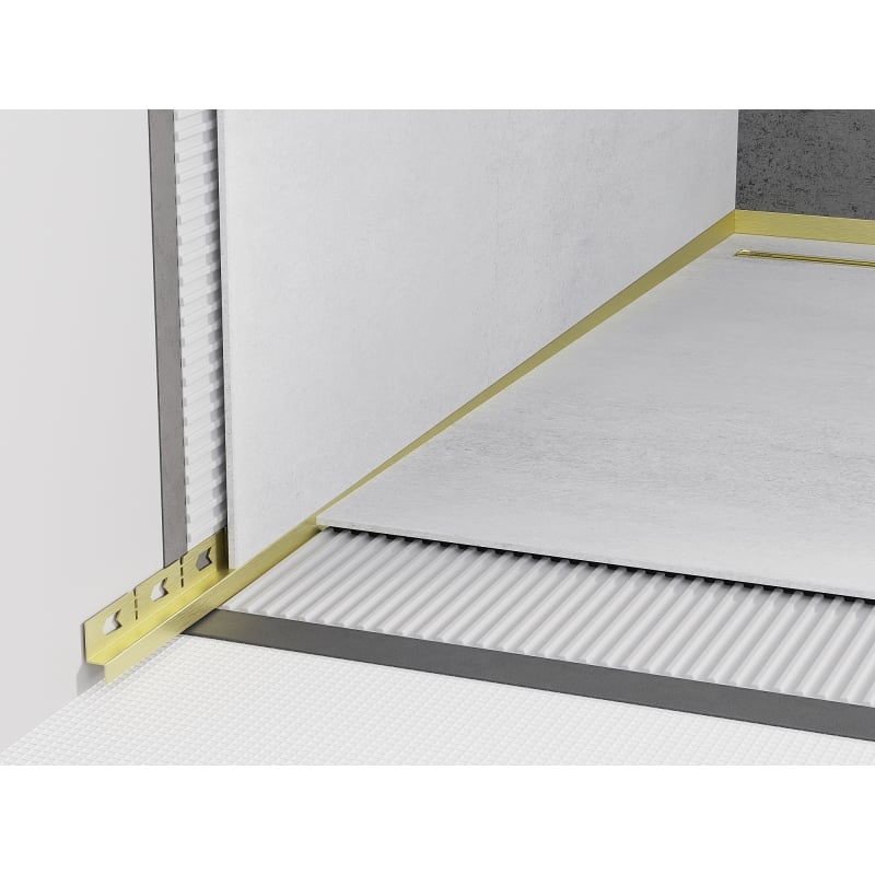 Mexen Line-B wall-mounted sloping strip 180 cm left, gold - 185002180L