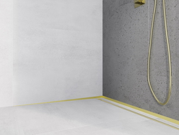 Mexen Line-B wall-mounted slope strip 180 cm left, brushed gold - 185502180L