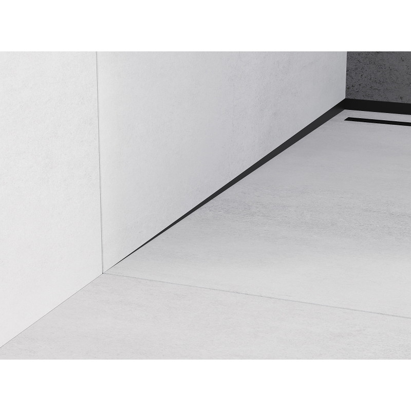Mexen Line-B 180 cm left wall-mounted drainage strip, black - 187002180L