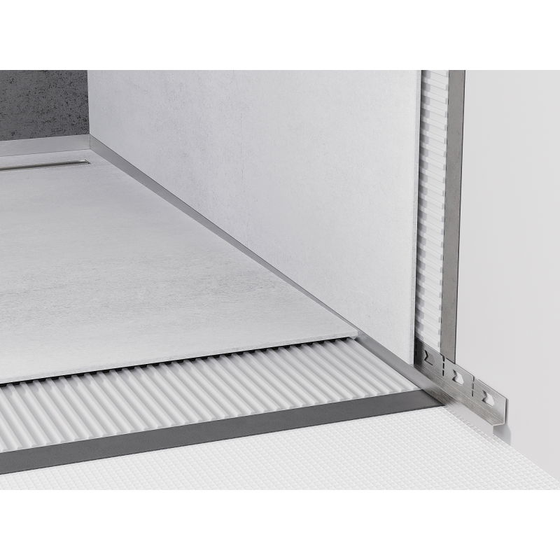Mexen Line-B wall-mounted slope strip 120 cm right, inox - 181002120R