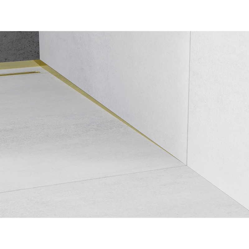 Mexen Line-B 120 cm Right Wall Shower Slope Trim, Gold - 185002120R