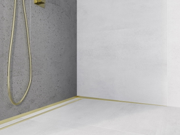 Mexen Line-B 120 cm Right Wall Shower Slope Trim, Gold - 185002120R