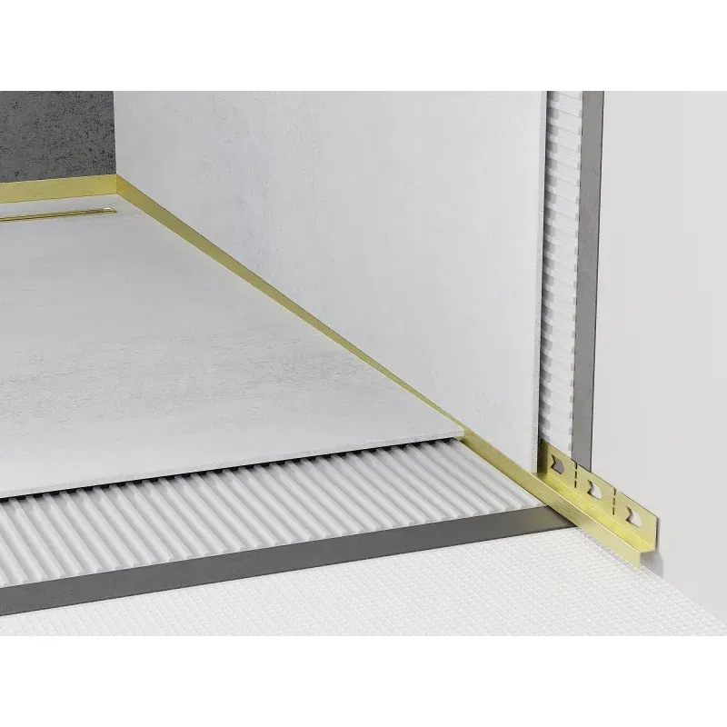 Mexen Line-B wall-mounted slope strip 120 cm right, brushed gold - 185502120R