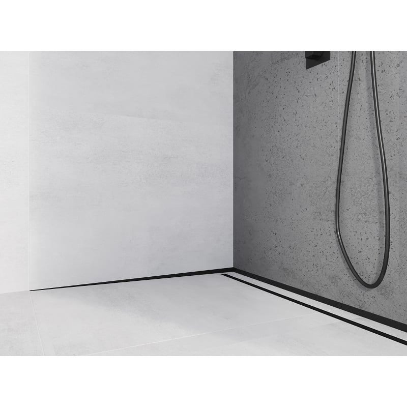 Mexen Line-B wall edge profile 120 cm right, black - 187002120R