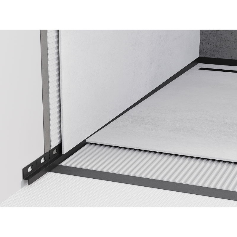 Mexen Line-B wall edge profile 120 cm right, black - 187002120R