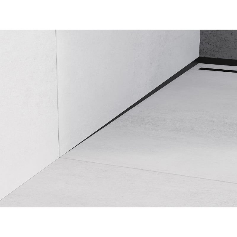 Mexen Line-B wall edge profile 120 cm right, black - 187002120R