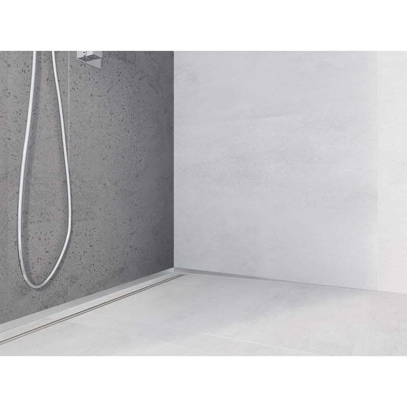 Mexen Line-B wall-mounted sloping strip 180 cm right, inox - 181002180R